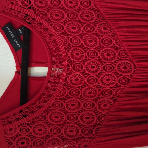 Lane Bryant Tied Waist Lipstick Red Dress - Picture 3 of 5